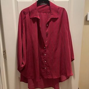 Red Striped Women's Top
